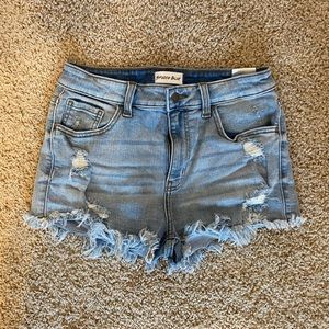 Studio Blue, Distressed Light Wash Shorts